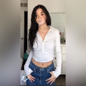 URBAN OUTFITTERS long sleeve white top